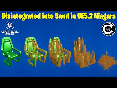 Unreal Engine 5.2 Niagara: Showcase of Disintegration into Sand Effect