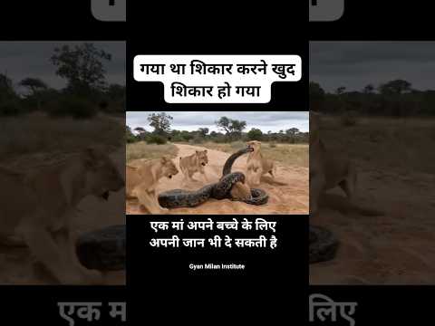 अजगर और शेर 🐍 #wildlife #shorts #trending #explore #viralvideo #snake #wildanimals