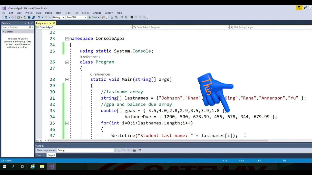 Parallel Array Assignment 6 - C# Assignment