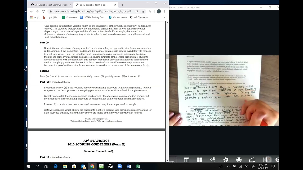 AP Review: Unit 3 FRQ Video Scoring(part one)