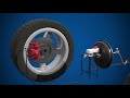 How do hydraulic brakes in cars and light vehicles work 3D animation
