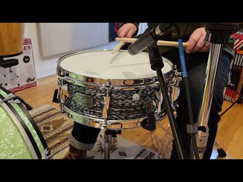 Snares - Canopus Drums 5x14 Neo Vintage NV60-M5 Snare Drum (Black Onyx) image 8