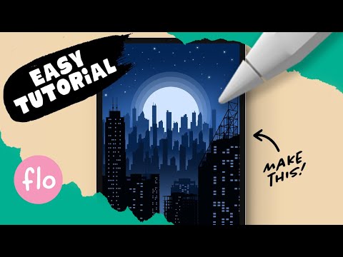 ANYONE Can Draw This CITY SKYLINE in PROCREATE - Easy iPad Drawing tutorial