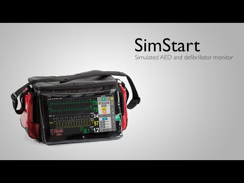 SimStart Increased realism with a simulated AED and defibrillator monitor