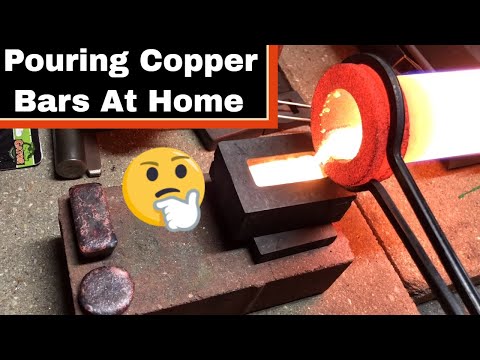 Melting and Pouring Copper Bars and Rounds From Scrap!