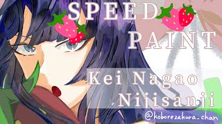 Strawberry🍓Draw fan art-speed paint 【長尾景　Kei Nagao/Nijisanji】