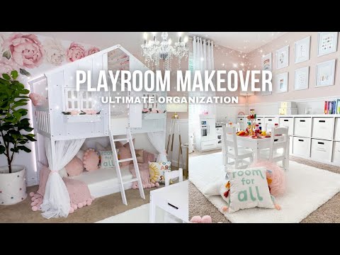 ULTIMATE PLAYROOM MAKEOVER | Satisfying Clean and Playroom Restock Organizing on A Budget Video