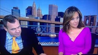 Good day NY traffic anchor choking on live tv