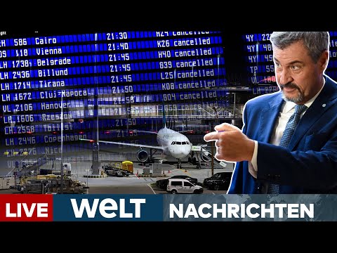 FLUGHAFEN MÜNCHEN: Drohnen-Chaos – Airport schon wieder dicht! Söder: „Abschießen!“ | WELT LIVE