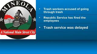 Republic Services employees fired after allegations of going through trash in Mineola