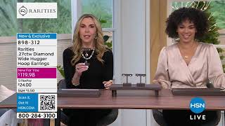 Download the video "Rarities .27ctw Diamond GoldPlated Wide Hugger Hoop Earr..."