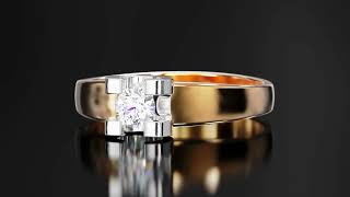 Золотое кольцо с бриллиантом. Артикул 750757  размер 16 - Фото 4