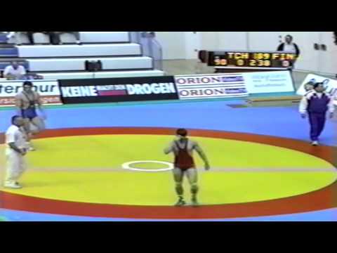 1991 Senior European Greco Championships: 90 kg Petr Stehel (TCH) vs. Finland