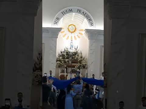 Entrada da Imagem de Nossa Senhora da Abadia⛪️Alvelandia Goiás carrregada por Fiéis✝️ #fé #religion