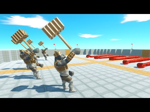 Ghor Hammer VS Every Unit Battle on the sky circle field - Animal Revolt Battle Simulator