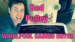 How to fix a noisy Whirlpool Cabrio dryer — squeaky belt tension pulley