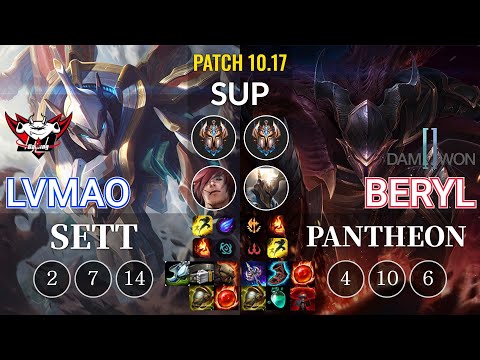 JDG LvMao Sett vs DWG BeryL Pantheon Sup - KR Patch 10.17