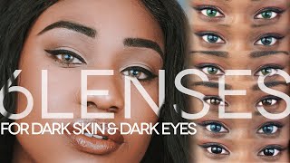 Best natural lenses for dark skin and dark eyes | Colored Contacts Before and After