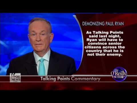 "The O'Reilly Factor": Talking Points Memo, Aug. 14th (Demonizing Paul Ryan)