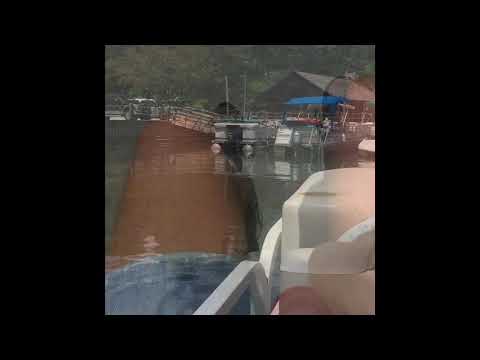 On the pontoon and motor boatin