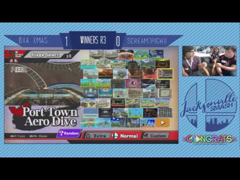 Jax Smash Weekly 4/20/17 - BxA Xmas(Mewtwo) Vs ScreamoPichu(Corrin) - Wii U Winners R3