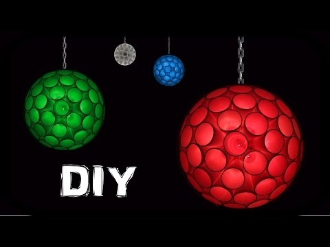 Bunter LED Ball aus Plastikbechern - Its Disco time!