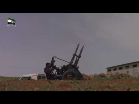 التصدي للطيران الحربي في سماء بلدة النعيمة في ريف درعا من قبل لواء المعتصم بالله