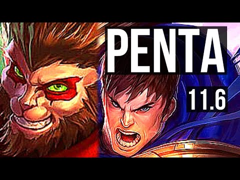 WUKONG vs GAREN (TOP) | Penta, 2.4M mastery, 12/1/1, 1600+ games, Legendary | EUW Diamond | v11.6