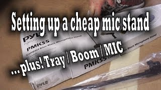 Video thumbnail for Cheap mic stand assembly + boom + tray +  MICROPHONE (PMKS5 / SMB-02 / MST1000 / BM800) by CoriolisAffectment