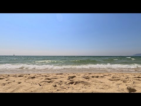 The sound of ocean waves for relaxation | Haeundae Beach, Busan, South Korea | 4K ASMR