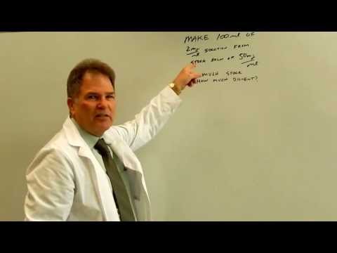 Pharmacy Calculations for Technicians - Concentrations and Dilutions