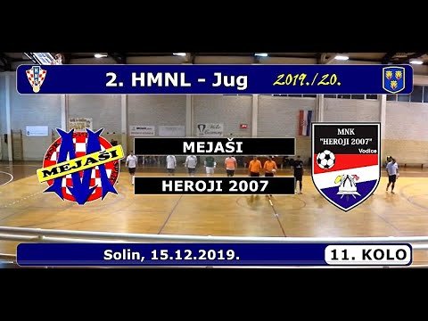 2.HMNL-JUG, 11. KOLO: MEJAŠI - HEROJI 2007, 15.12.2019.