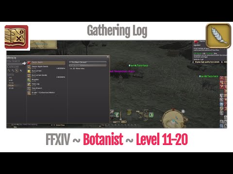 FFXIV Botanist Gathering Log Level 11-20 - A Realm Reborn