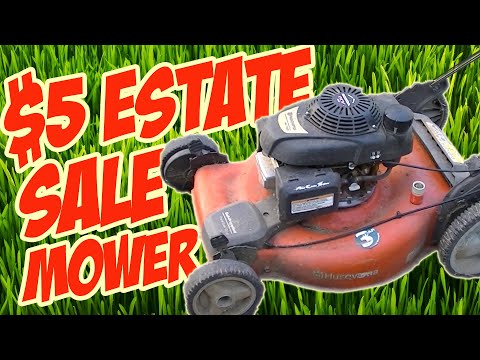 $5 Husqvarna Estate Sale Mower...WILL IT RUN?