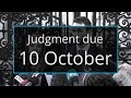 Ashers: Judgment due 10 October