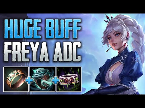 HUGE NEW FREYA BUFF! Freya ADC Gameplay (SMITE Conquest)