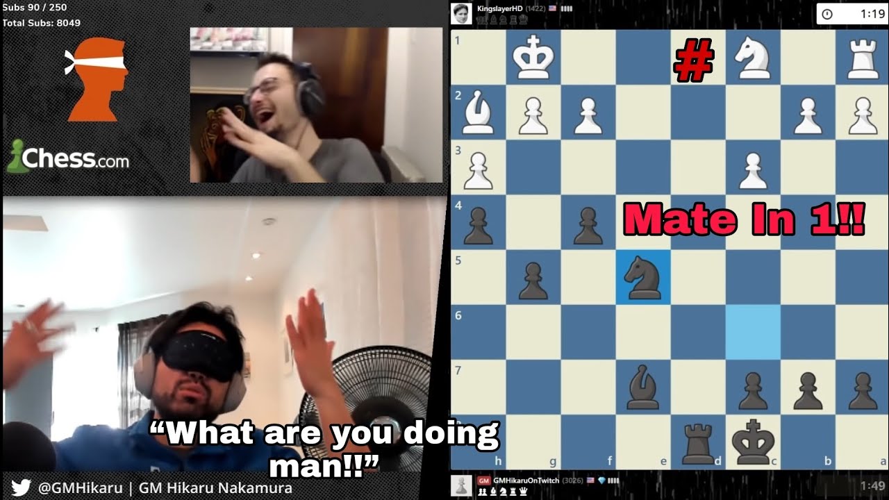 Levy *premoves* for Blindfolded Hikaru and Blunders Mate In 1!! 😂