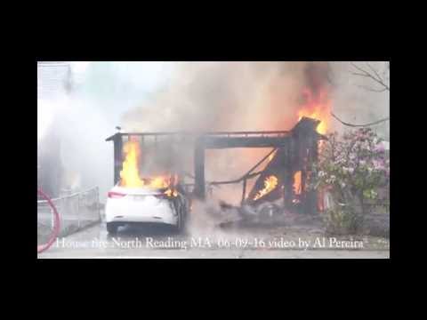 Garage fire 21 Eames St. North Reading Ma 6-9-16