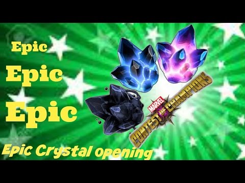 Marvel Contest of Champions: Epic Crystal Opening+the longest cyrstal spin ever