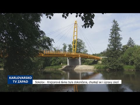 Sokolov: Krejcarová lávka byla dokončena, chystají se i úpravy okolí (TV Západ)