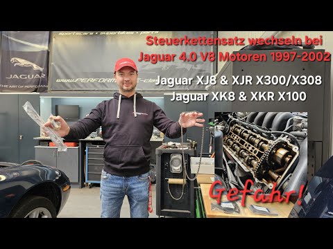 Steuerkettensatz wechseln beim Jaguar XK8 XKR XJ8 XJR X100 X300 X308 4.0 V8 Motor AJ-V8