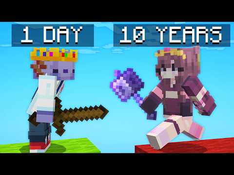 1 Day vs 10 Year Minecraft Player
