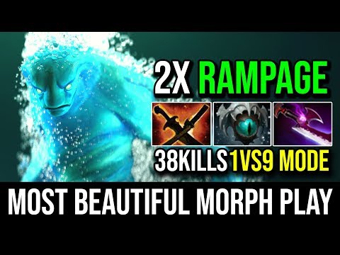 Most Beautiful Morphling Plays Ever - Epic 1Vs9 Transtorm Like a God 38KIlls 2x RAMPAGE 7.20e Dota 2