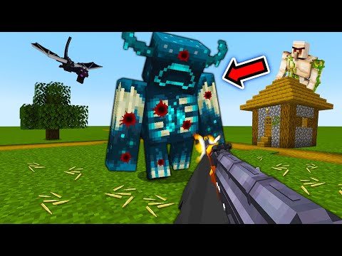 I KILL ALL THE MINECRAFT BOSSES WITH SUPER REALISTIC WEAPONS!