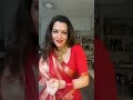Dhivyadharshini Hot Looks Elegant In A Red Saree ️ Dhivyadharshini DD