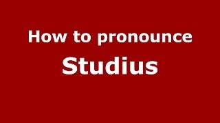 How to pronounce Studius