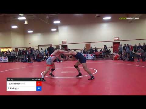 2018 Marine Corps US Open/UWW Junior Freestyle 65 Con 32 #1 - Ben Freeman (MRTC) Vs. Ethyn Ewing (