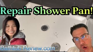 How to repair Fiberglass shower pan