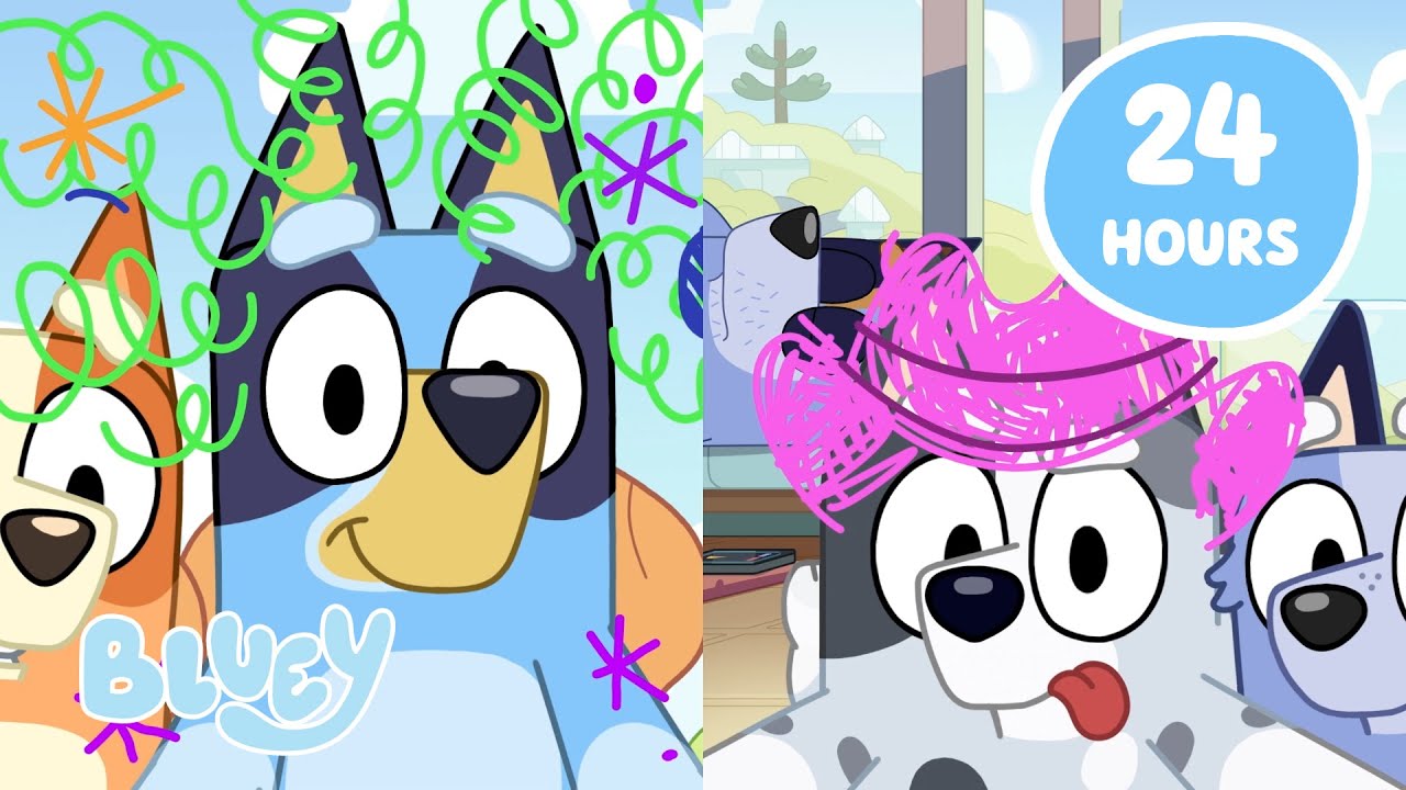 🔴LIVE: Non-Stop Bluey Fun! 🤩 💙 | 24 HOURS BLUEY HIGHLIGHTS | Bluey