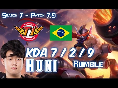 SKT T1 Huni RUMBLE vs KAYLE Top - Patch 7.9 BR Ranked